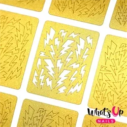 Lightning Bolts Stencils, 2 ark, (24 stk) Whats Up Nails